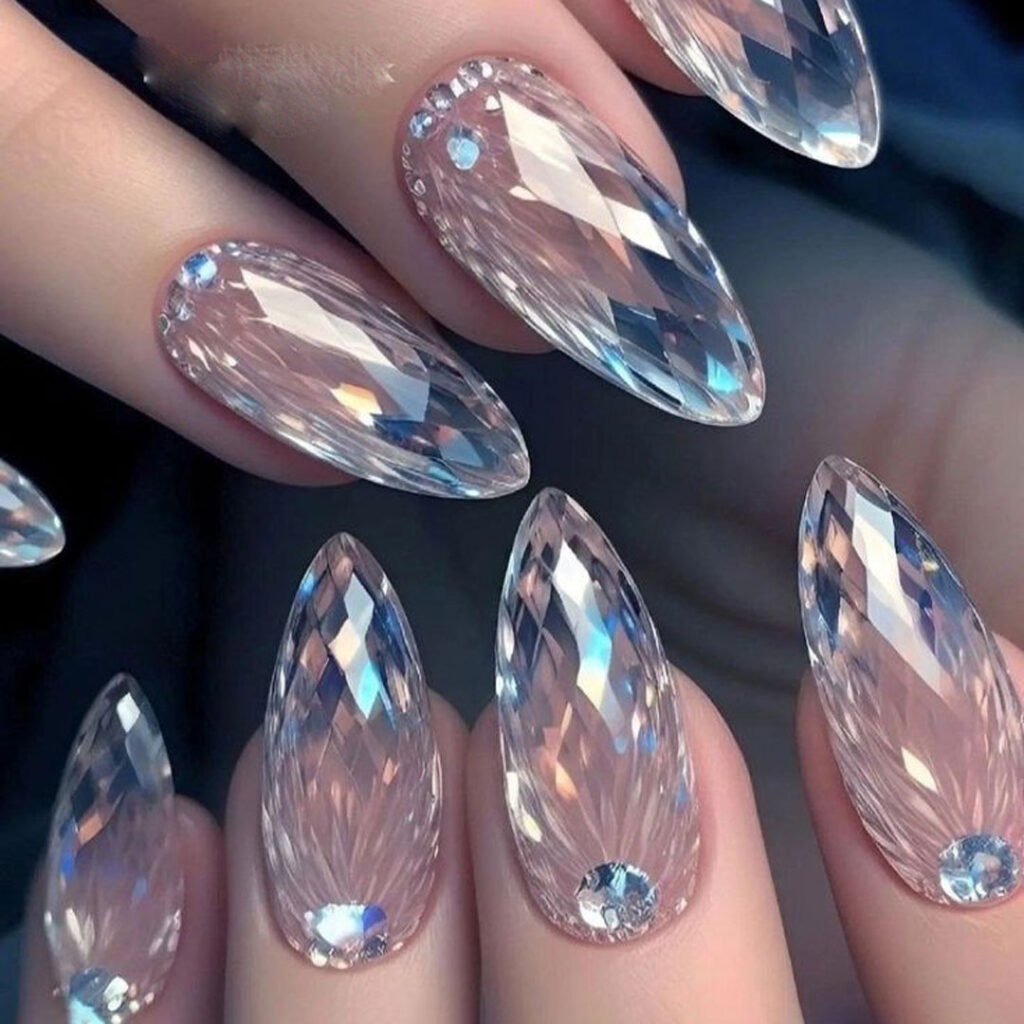 ناخن شیشه ای جذاب
