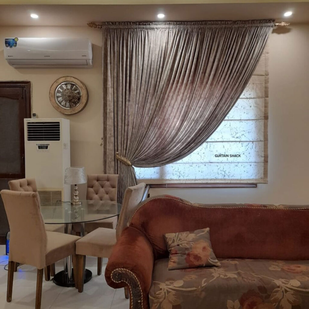 طراحی پرده مدرن و فانتزی برای نشیمن 