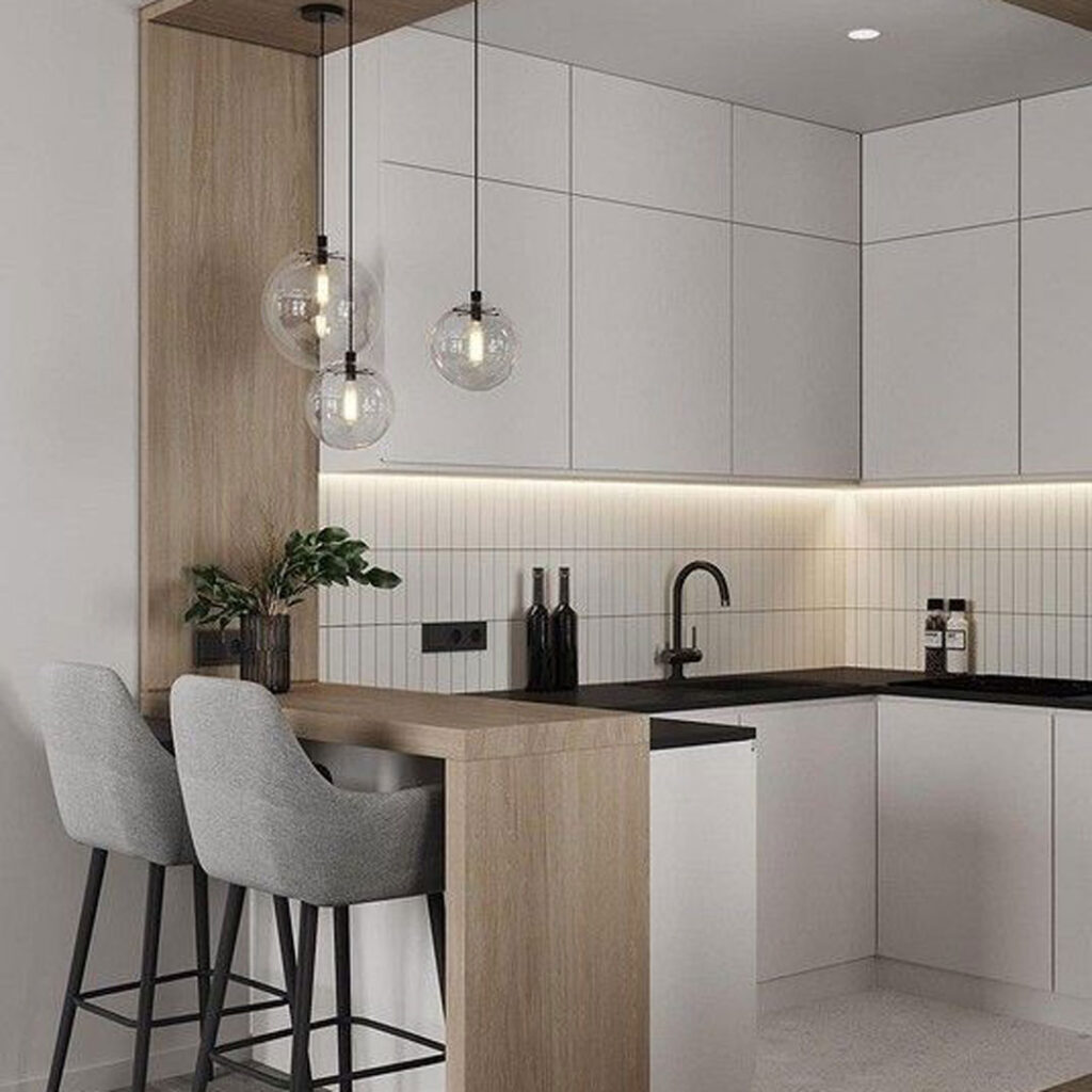 طراحی کابینت جذاب برای آشپزخانه کوچک
