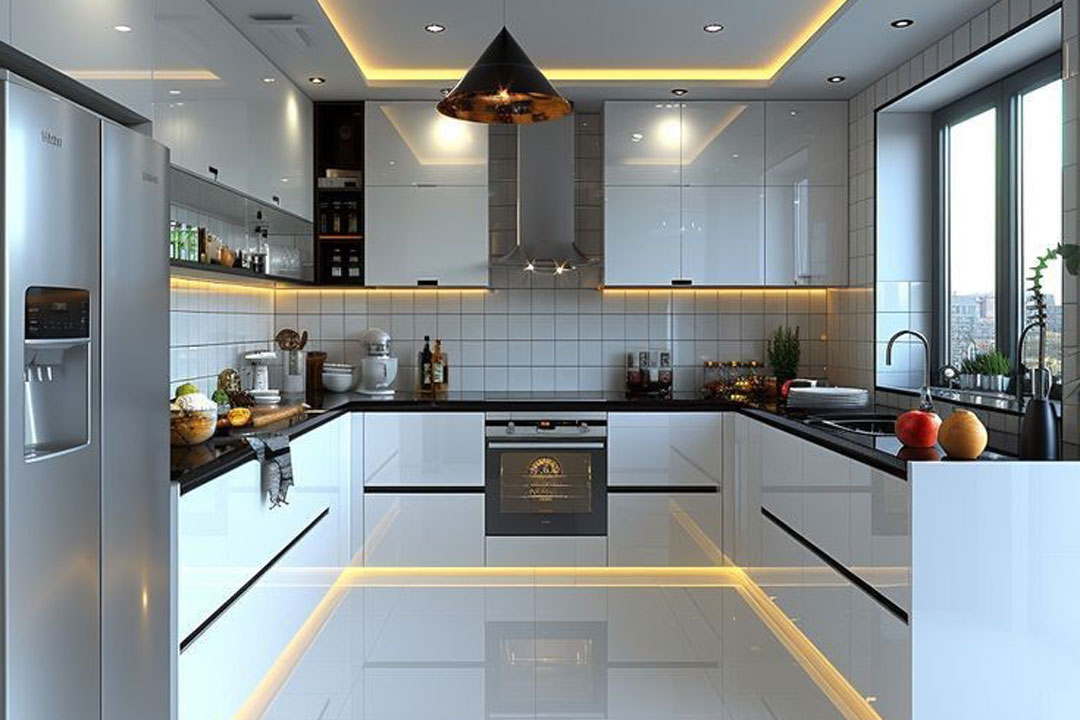 مدرن ترین مدل های کابینت آشپزخانه های گلاس زیبا