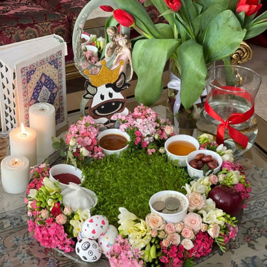 تزیین سفره هفت سین در سینی