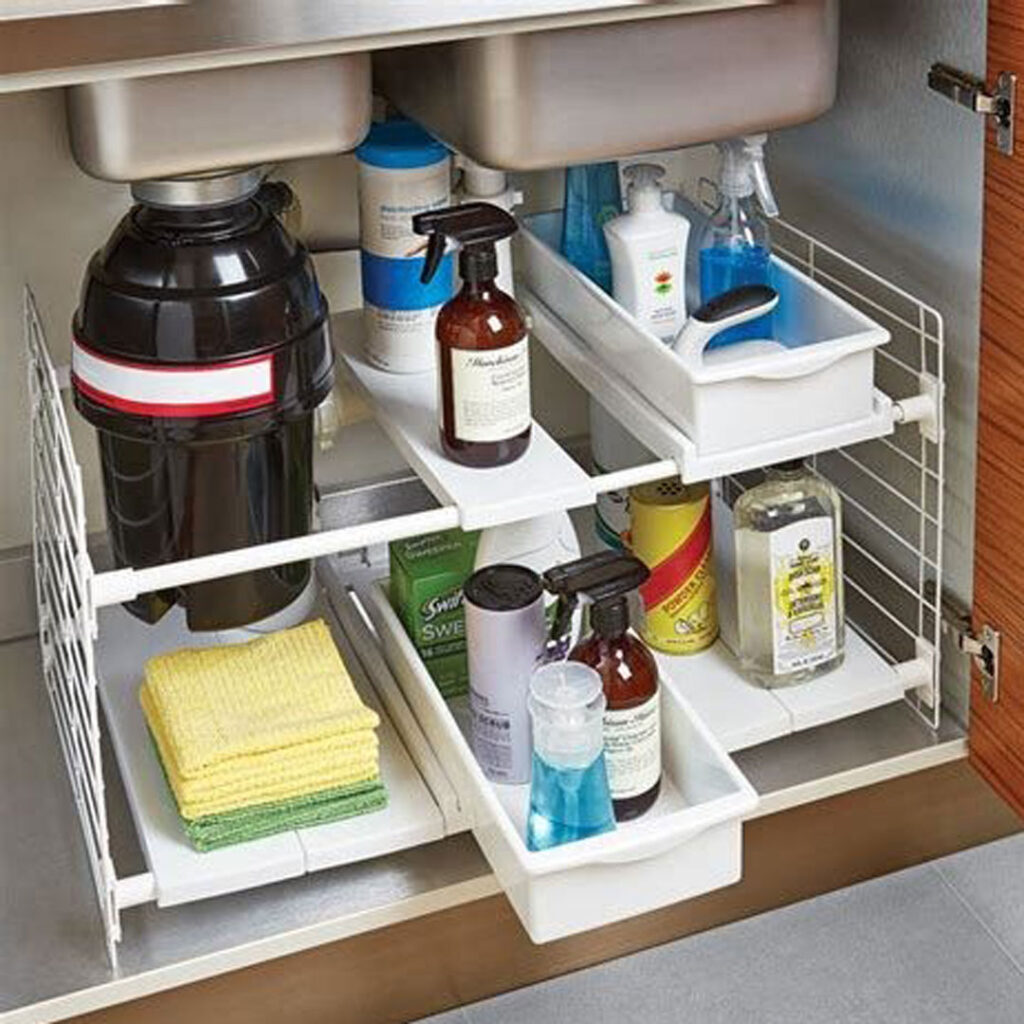 نظم دهنده چیدمان کابینت زیر سینک ظرفشویی دکوراتیو