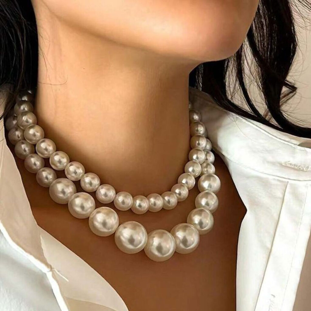 بهترین گردنبند زنانه با مروارید بزرگ