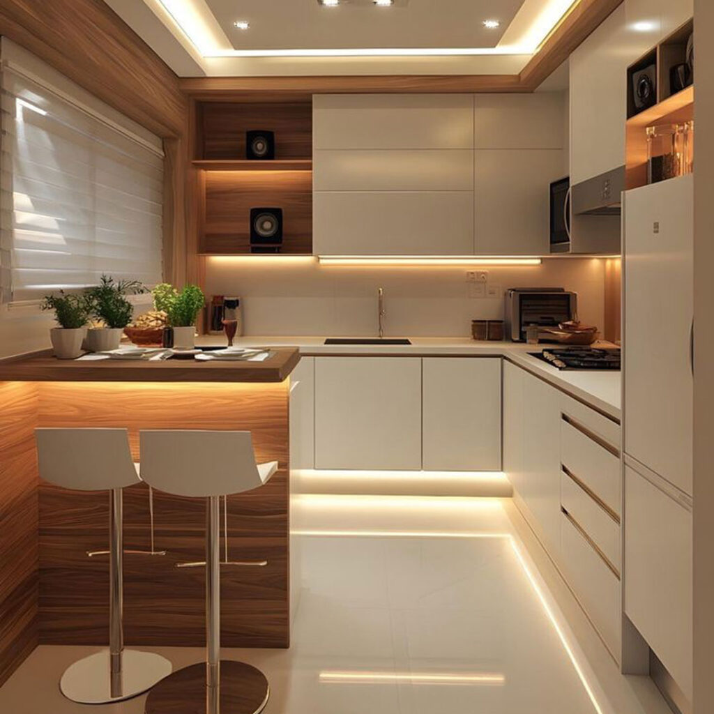 کابینت آشپزخانه با طراحی مینیمال و ساده؛ کابینت آشپزخانه زیبا