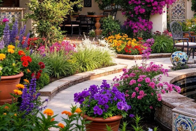 چگونه یک باغ یا ویلای اسپانیایی الهام گرفته از ماربیا طراحی کنیم؟