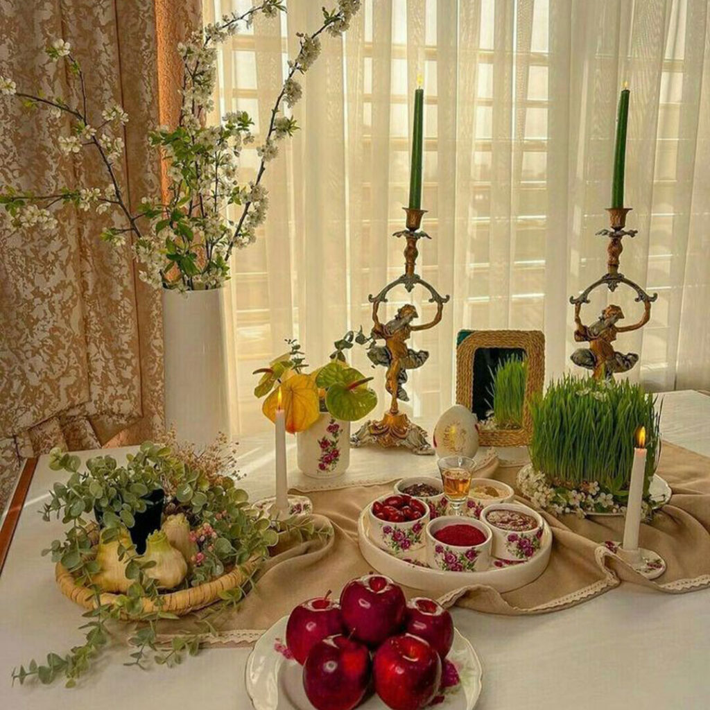 تزیین سفره هفت سین شیک