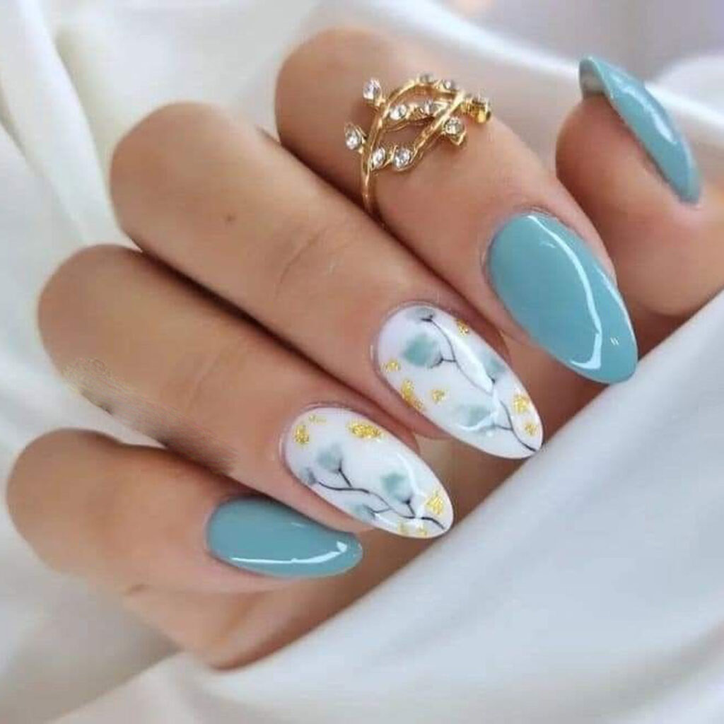  زیباترین دیزاین ناخن با رنگ آبی 