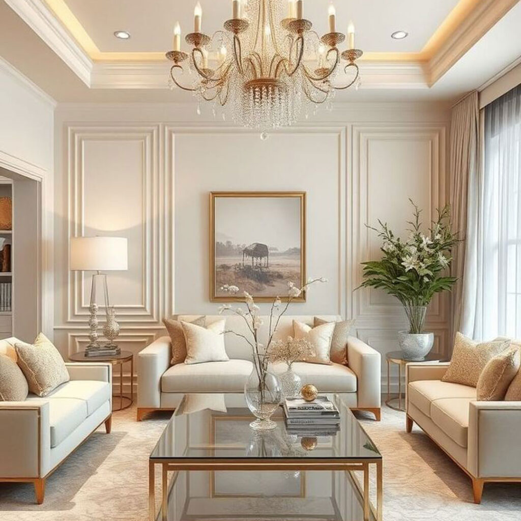 زیباترین دکوراسیون نشیمن به سبک کلاسیک