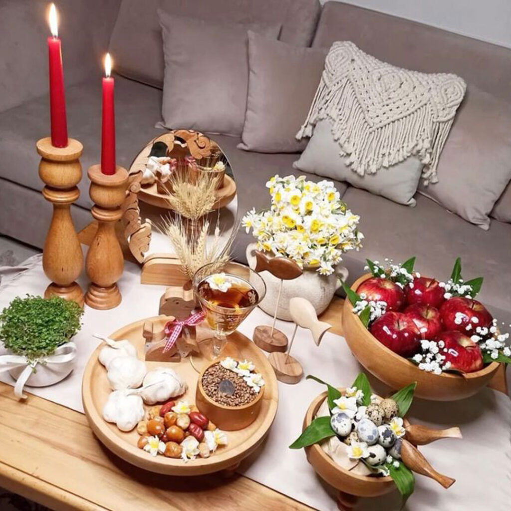 چیدمان سفره هفت سین دکوراتیو