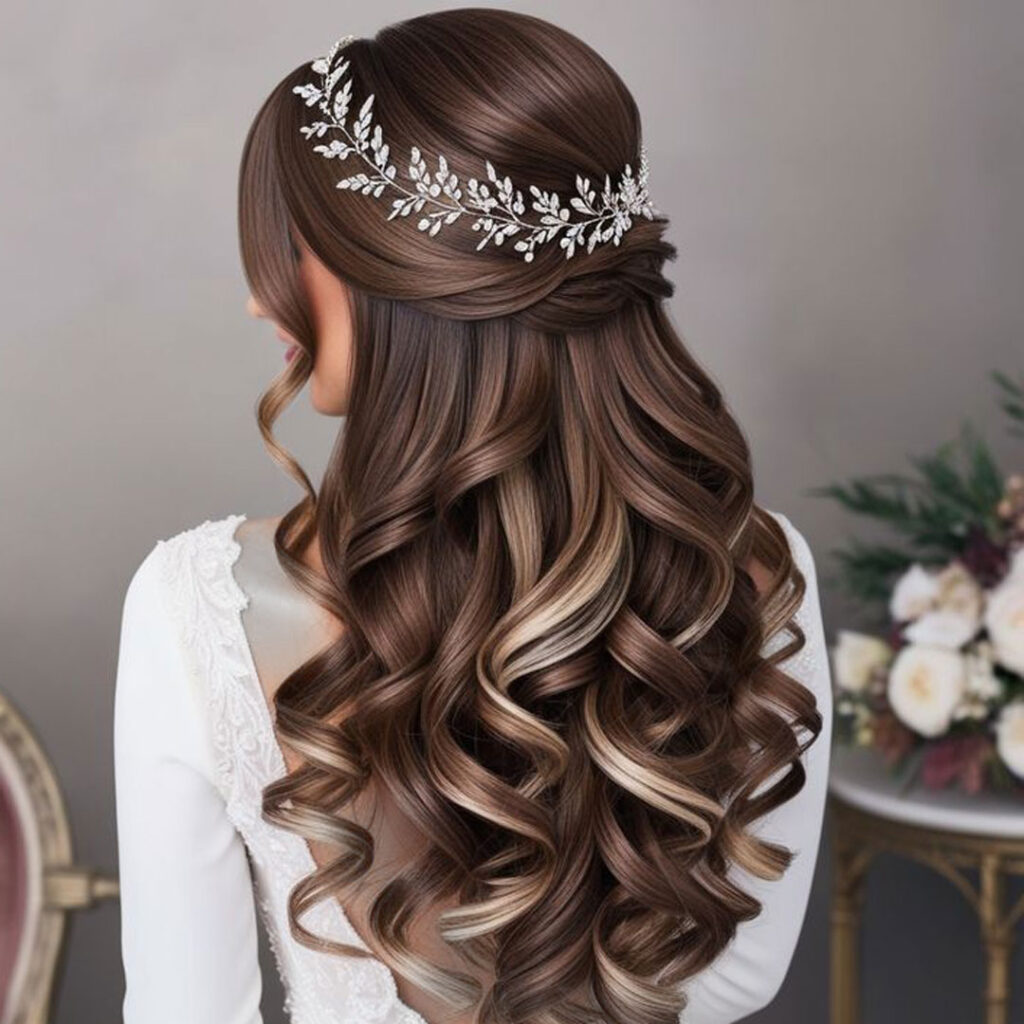 موی کرلی بلند عروس