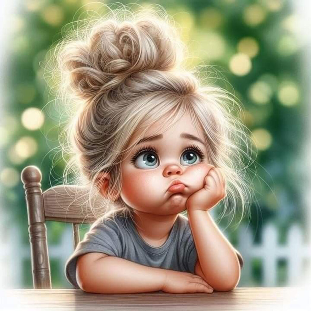 عکس کارتونی دختر بچه جذاب