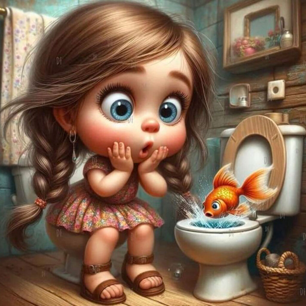 عکس کارتونی دختر بچه زیبا