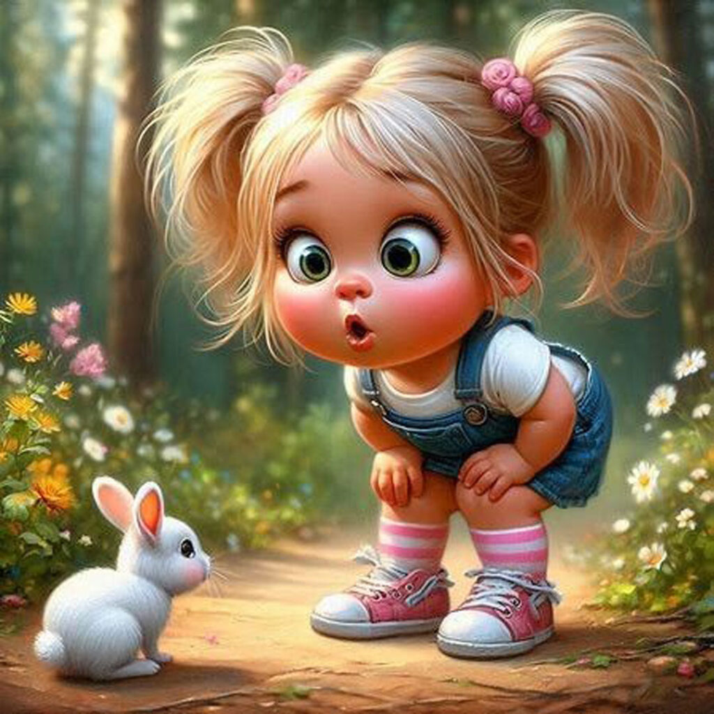 زیباترین عکس کارتونی دختر بچه