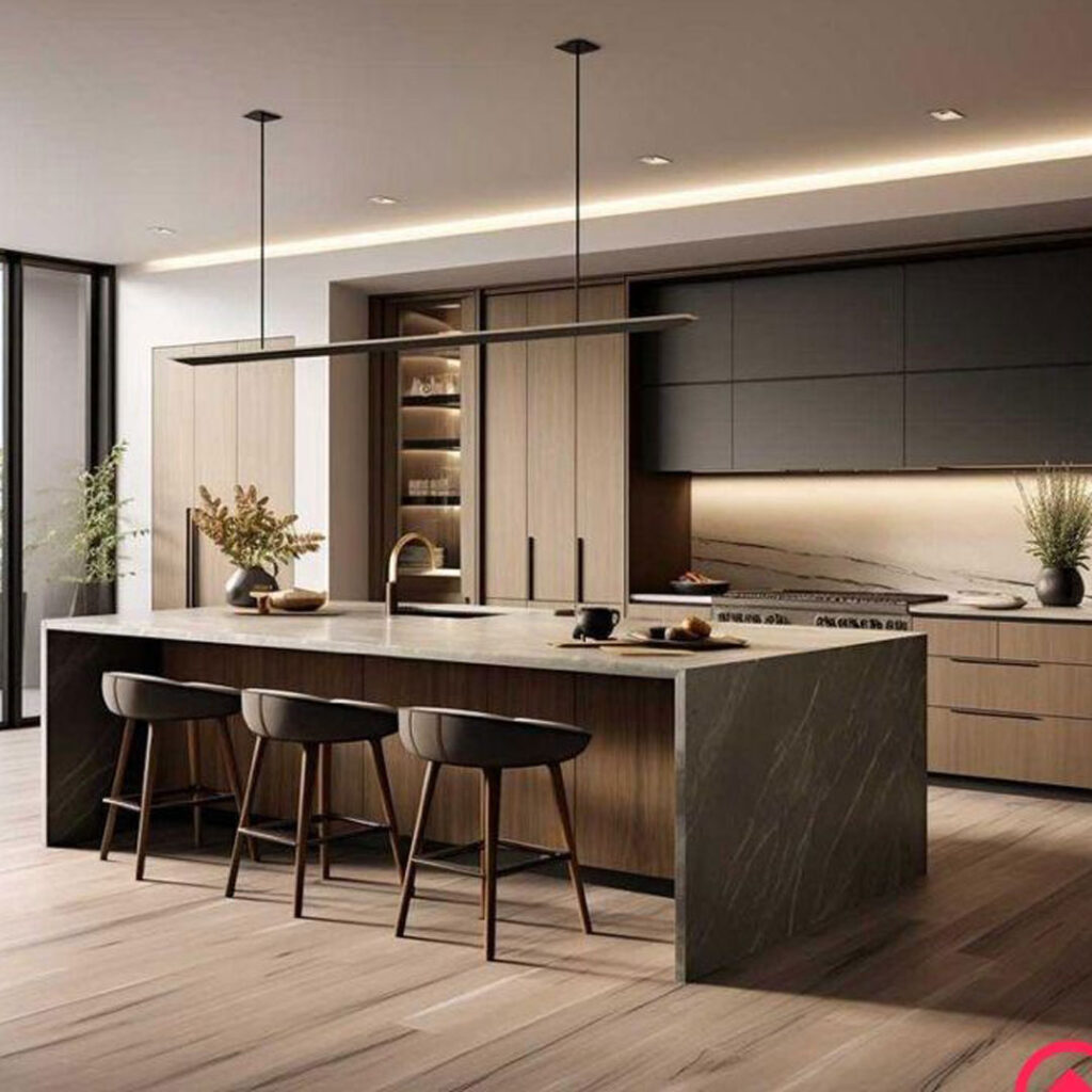 طراحی کابینت آشپزخانه به سبک ژاپنی فانتزی