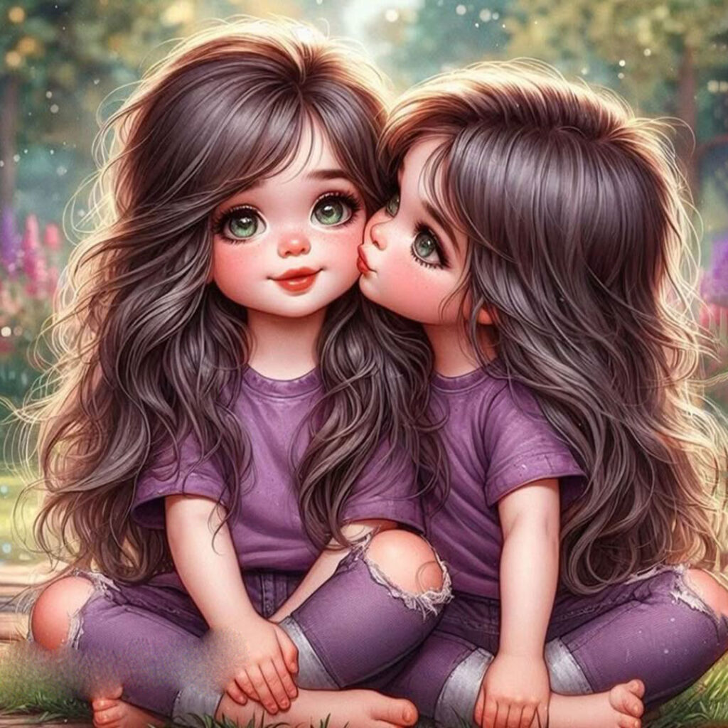 عکس عروسکی دخترانه دو دوست صمیمی