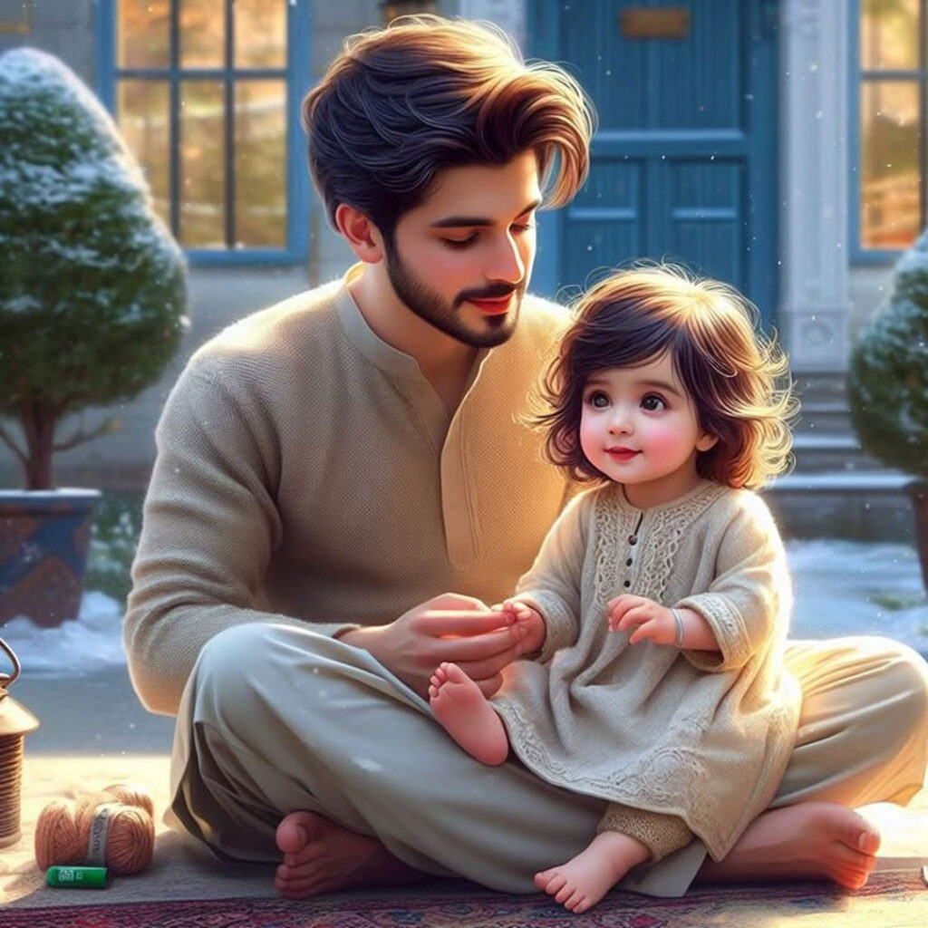عکس پروفایل کارتونی پدر دختری خاص