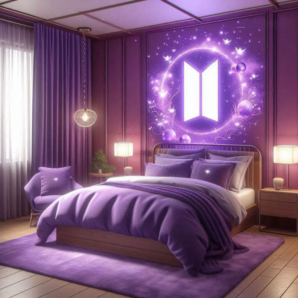 دکوراسیون اتاق خواب جذاب با الهام از BTS