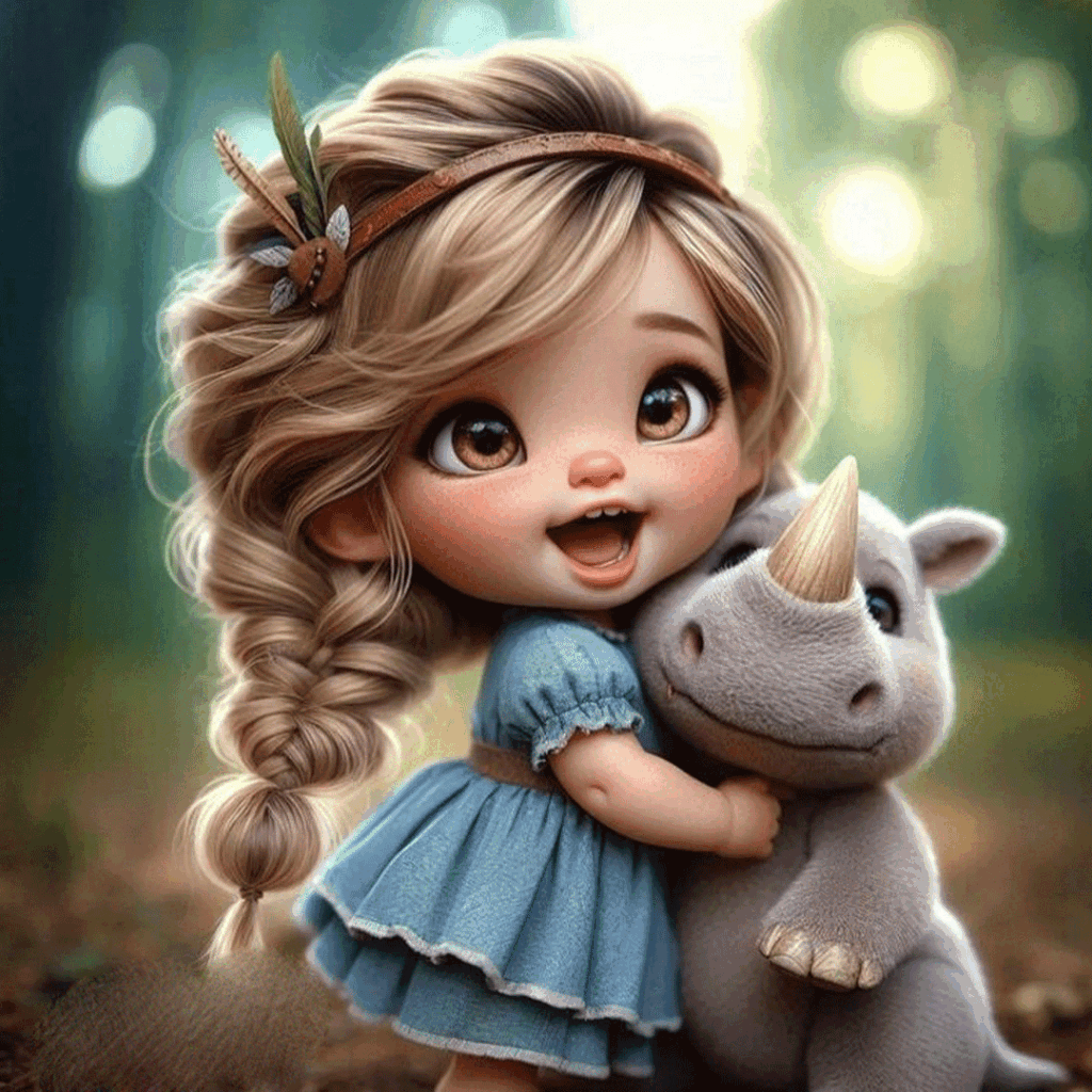 عکس کارتونی دخترانه زیبا