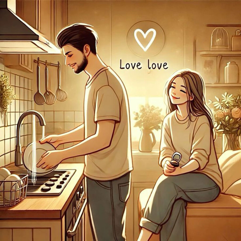 عکس کارتونی زن و شوهری خاص