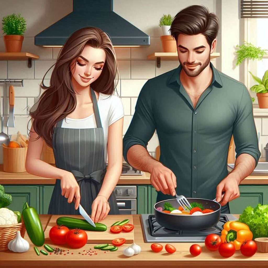 عکس کارتونی صمیمیت زن و شوهری 