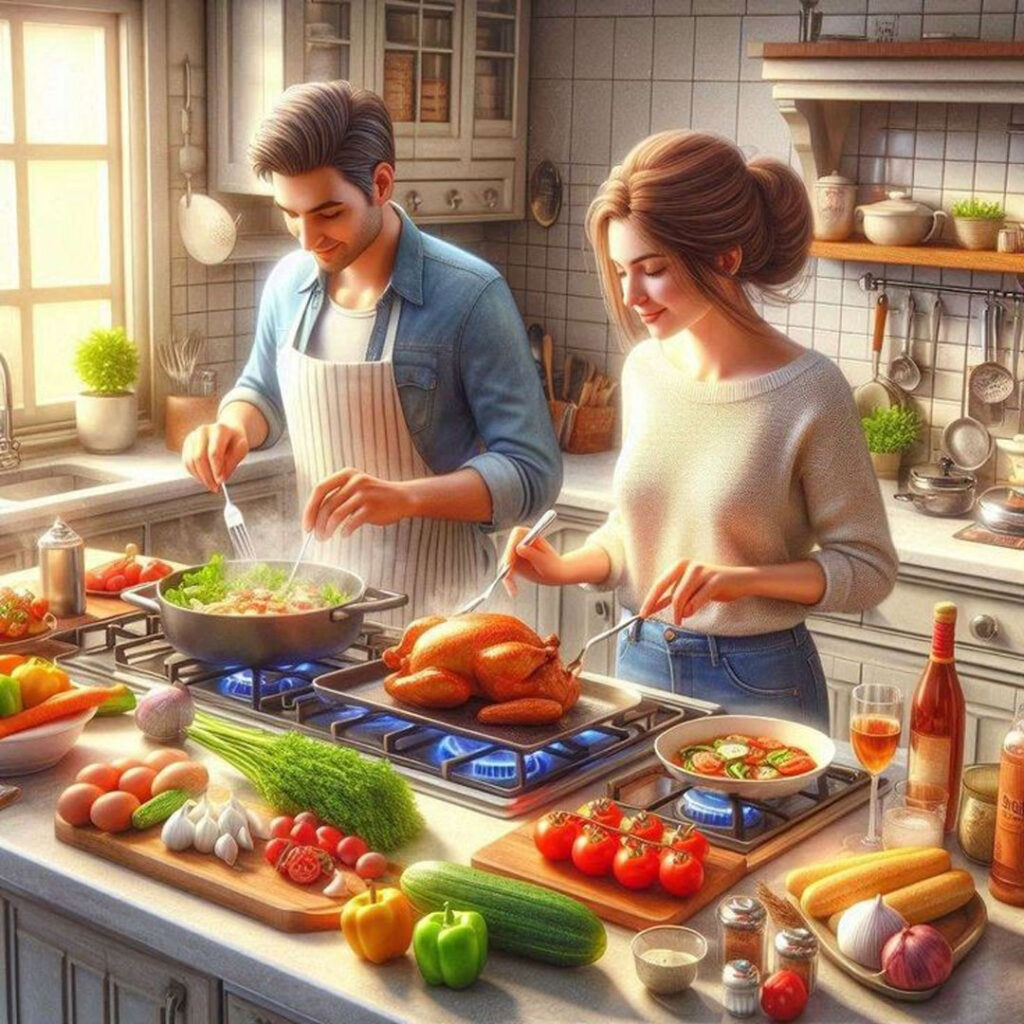 عکس کارتونی همکاری زن و شوهری