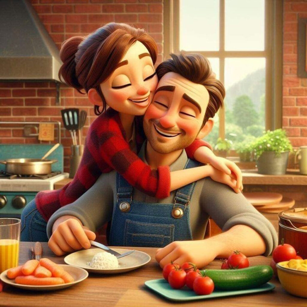 عکس کارتونی زن و شوهری شیک