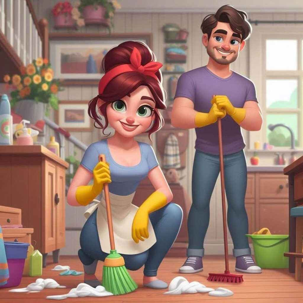 عکس کارتونی زن و شوهری کیوت
