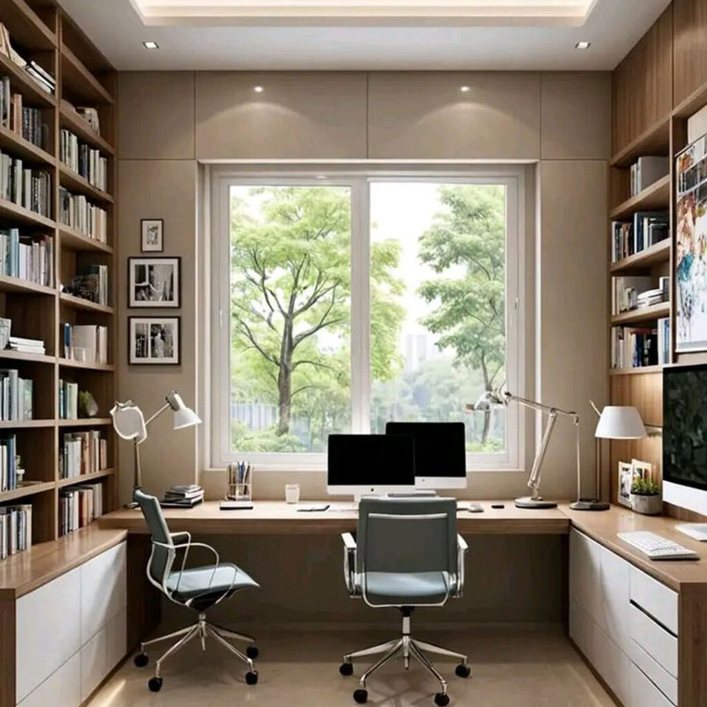 دکوراسیون اتاق مطالعه زیبا