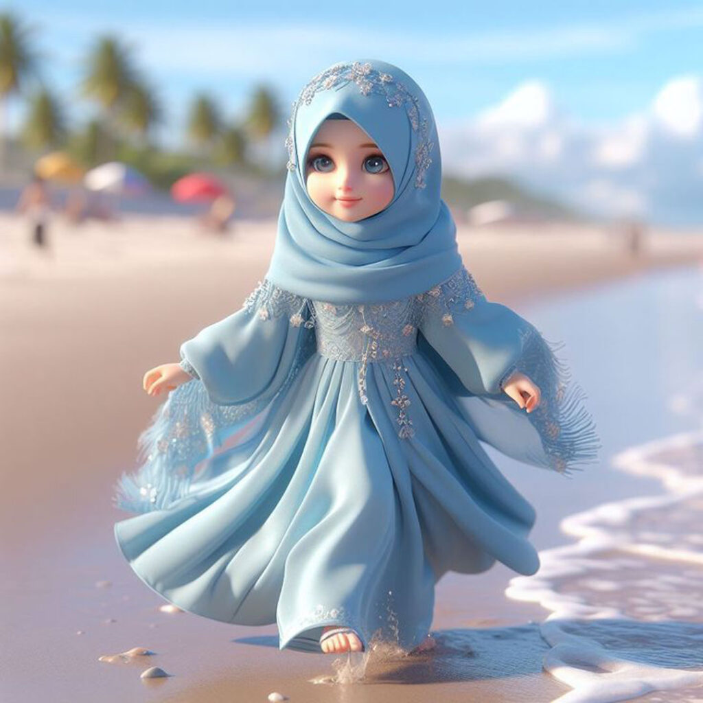 زیباترین عکس کارتونی دختر باحجاب