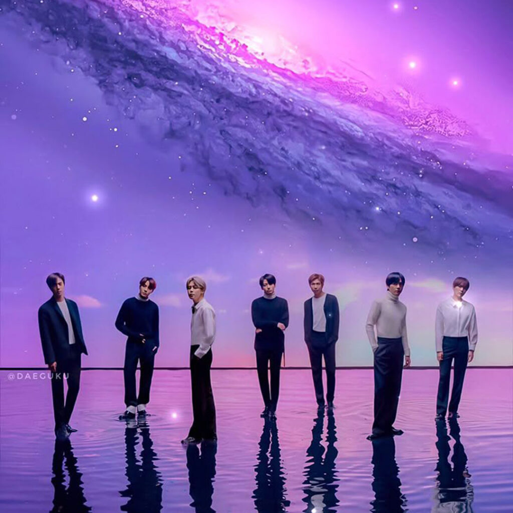 بهترین عکس والپیپر BTS با تم بنفش