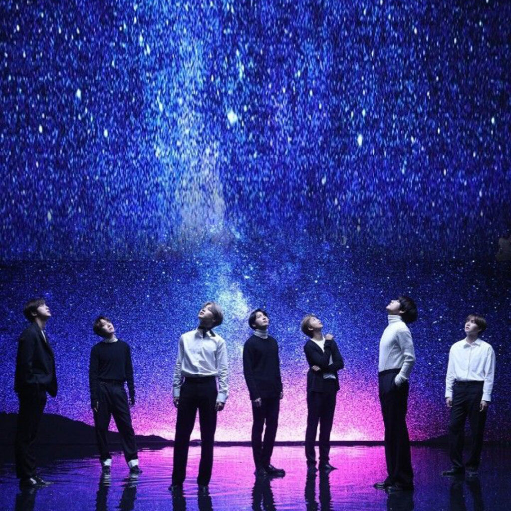 عکس والپیپر BTS با تم بنفش شیک