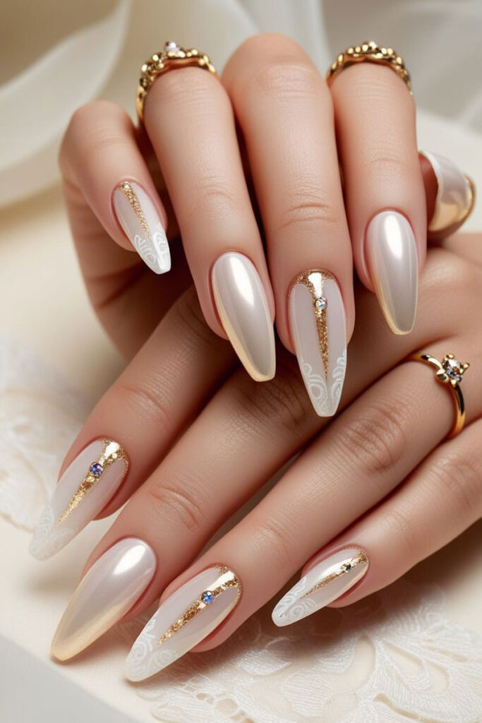 ناخن عروس: زیباترین طراحی‌ها برای روز خاص زندگی شما💅