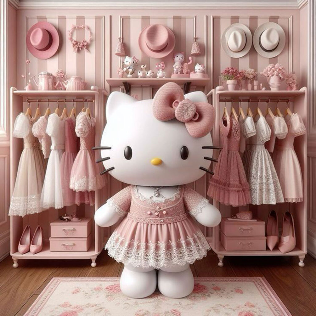 استایل‌ کیوت Hello Kitty در عکس 