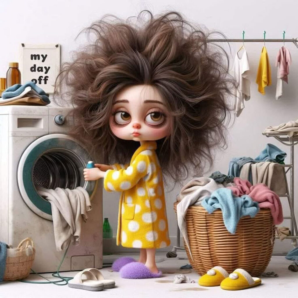 عکس های کارتونی دختر خسته و خوابالو کیوت
