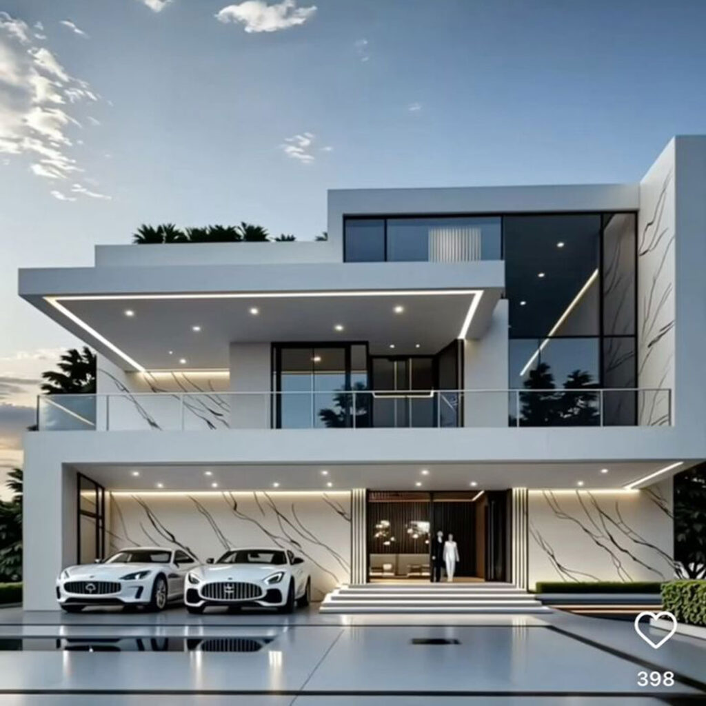 شیک ترین طراحی نمای خانه ویلایی ترند 2025