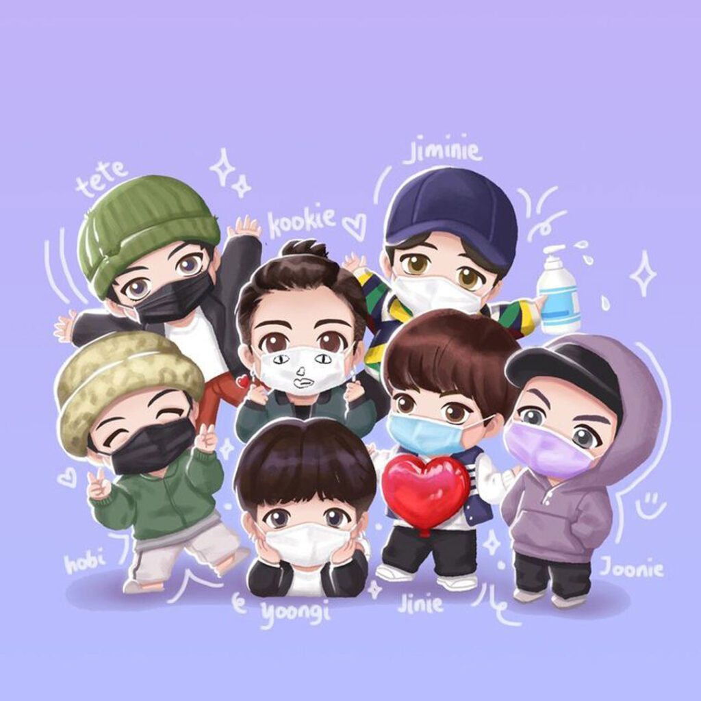 بهترین عکس انیمیشنی BTS