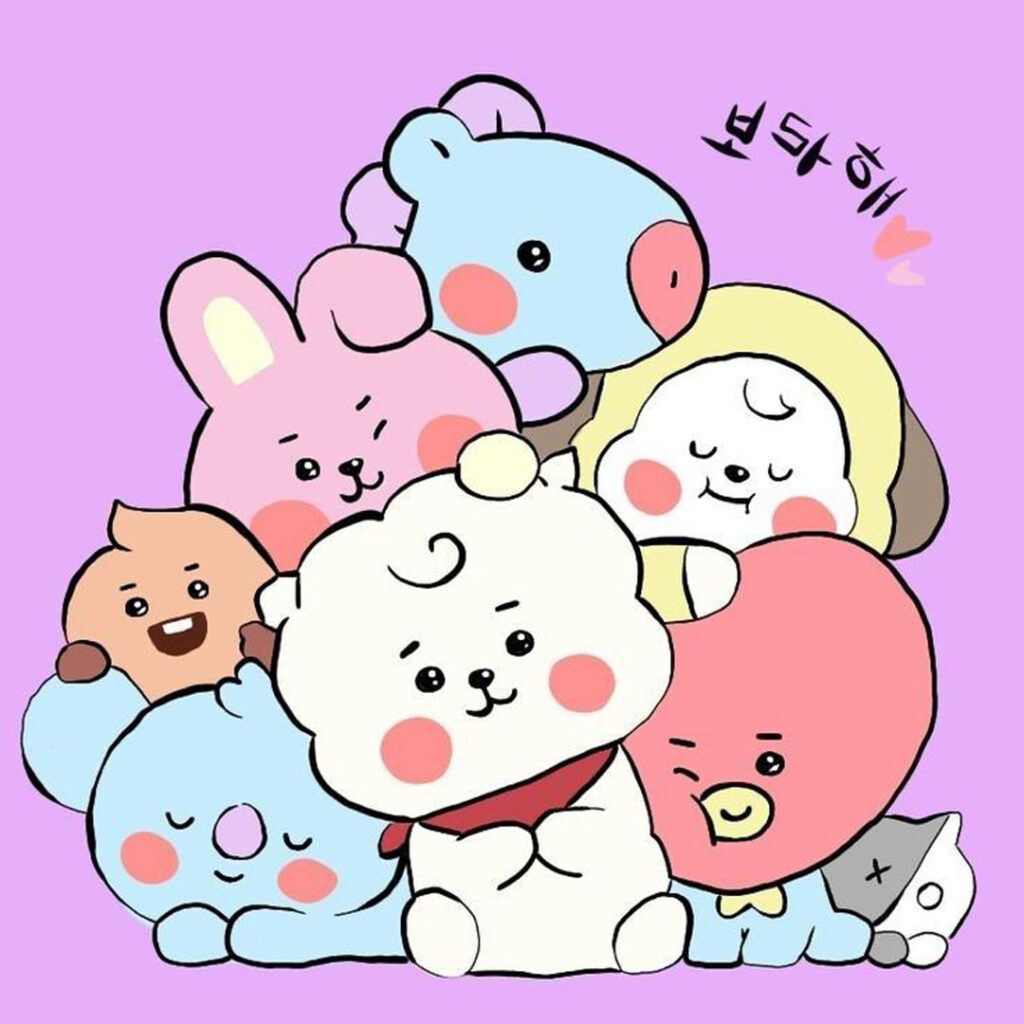 جذاب ترین عکس انیمیشنی BTS