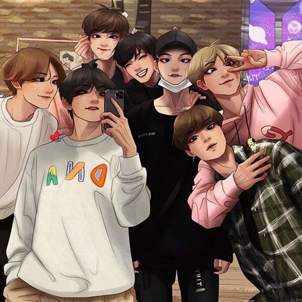 جذاب ترین عکس‌ کارتونی BTS