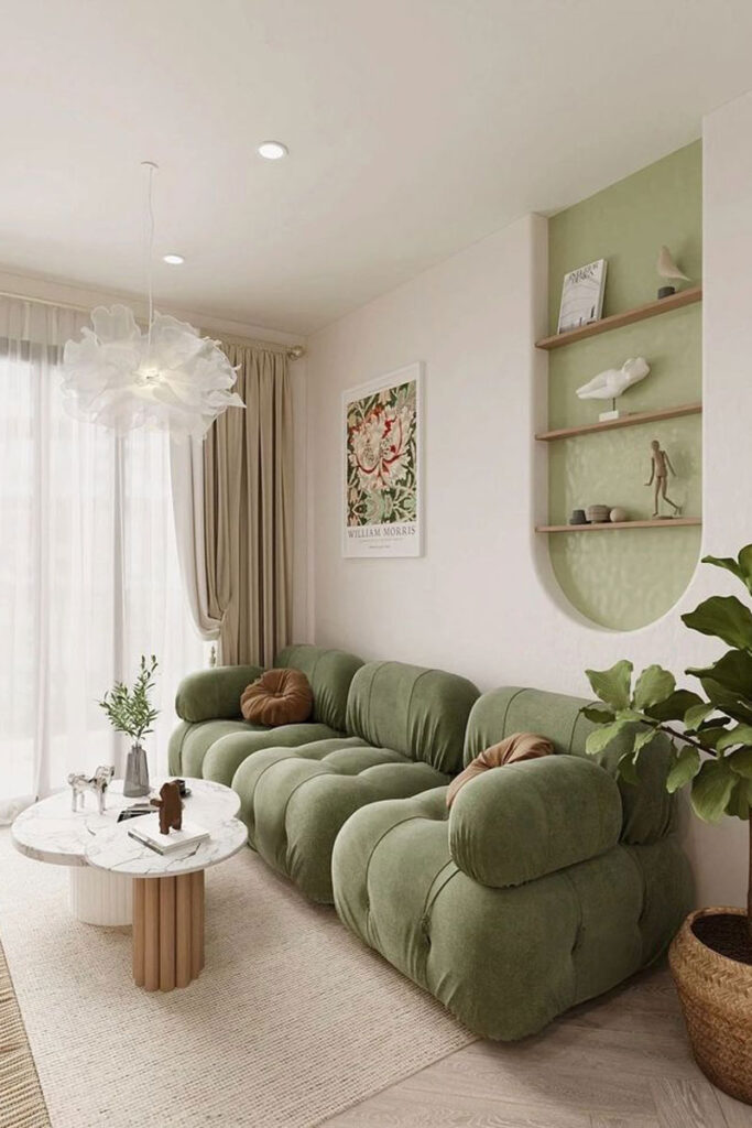  مبلمان و دکوراسیون سبز؛ سبکی شاداب برای خانه‌ ای آرام و مدرن🛋️