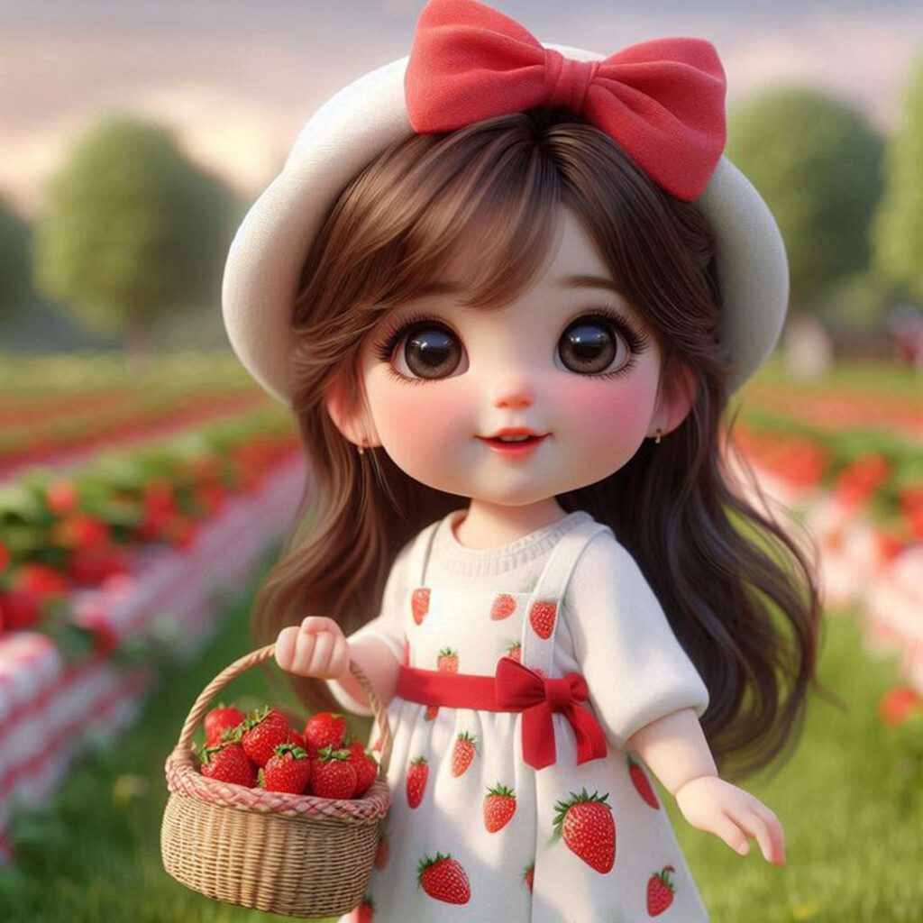 عکس دختر توت فرنگی زیبا