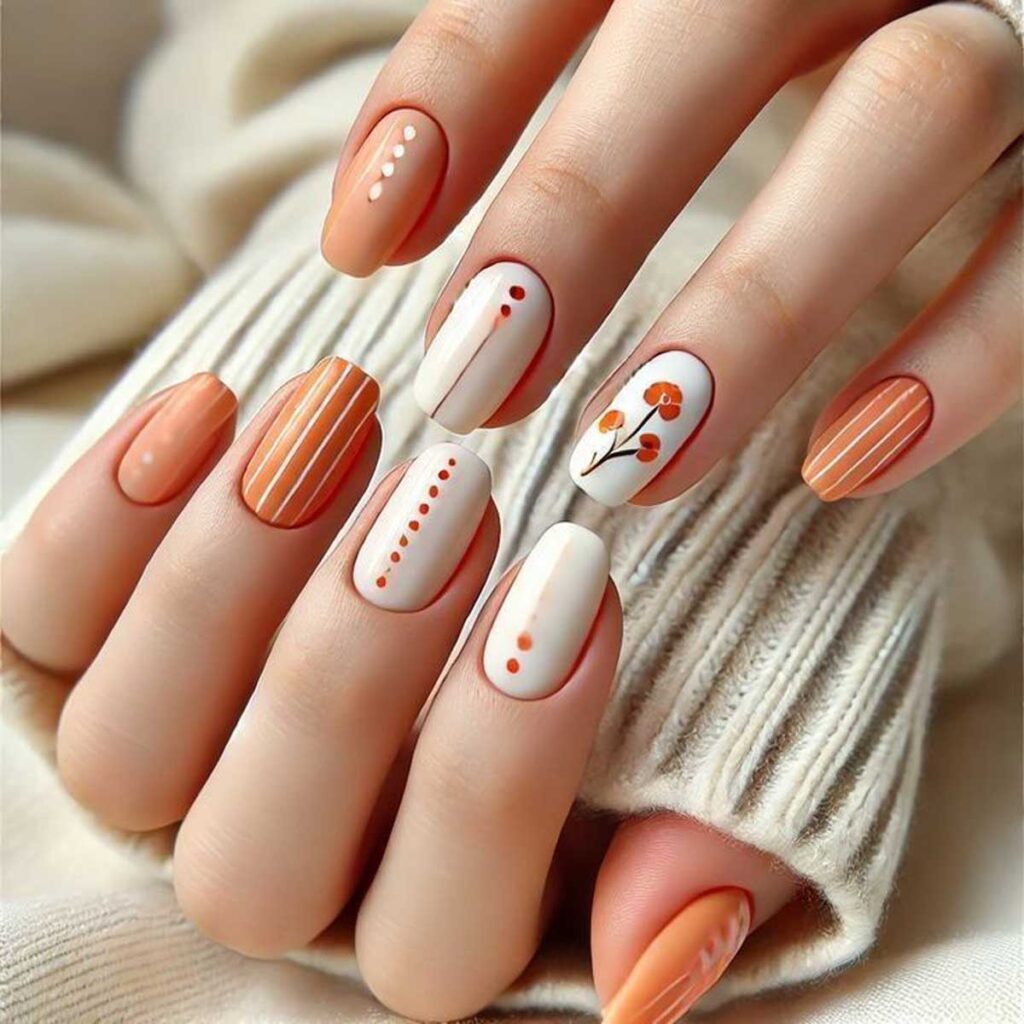  10 مدل ناخن شیک و عاشقانه مخصوص پاییز 1404 💅