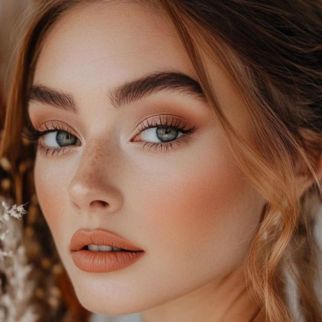 آرایش نچرال با تناژ هلویی