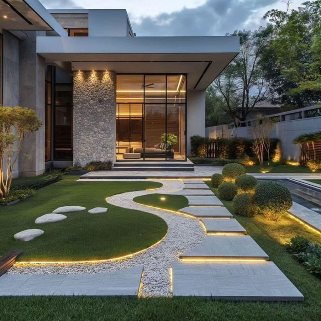دیزاین حیاط خانه زیبا