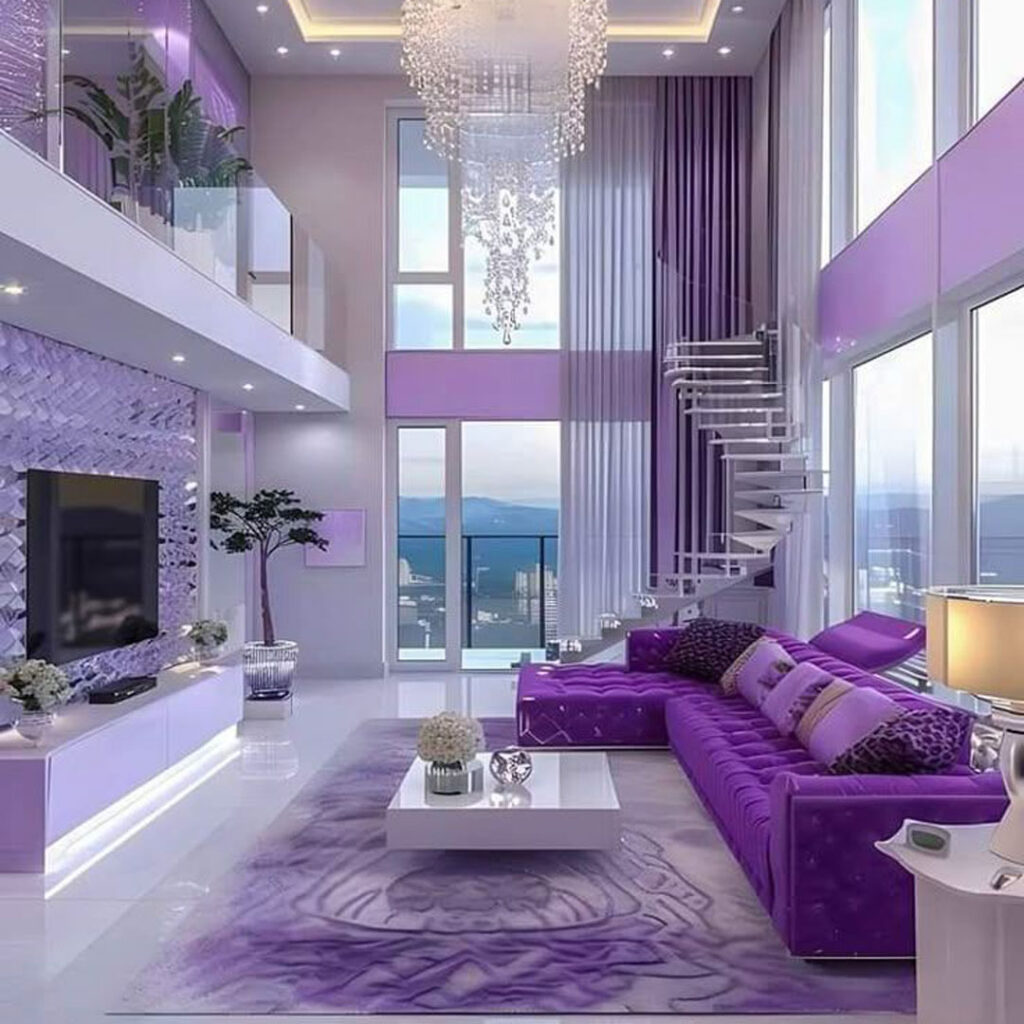 دکوراسیون بنفش مدرن