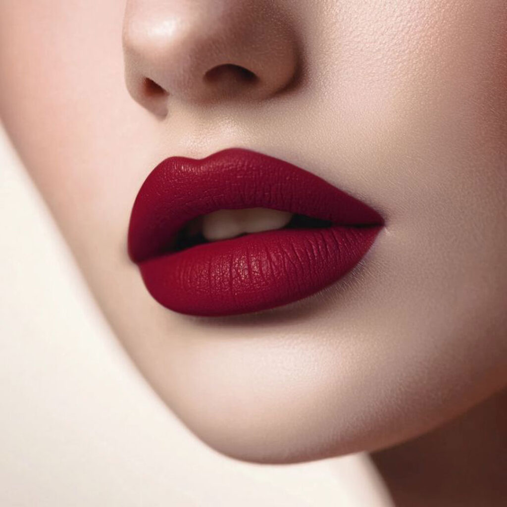 رنگ‌ رژ لب مایع مات قرمز