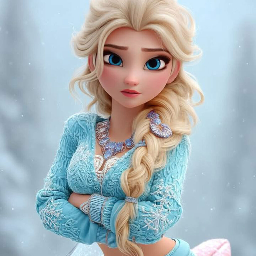 عکس‌ السا با پس‌ زمینه‌ رویایی و زیبا
