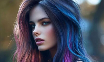 رنگ موی Galaxy Hair؛ ترکیب آبی، بنفش و صورتی برای استایل‌ های خاص