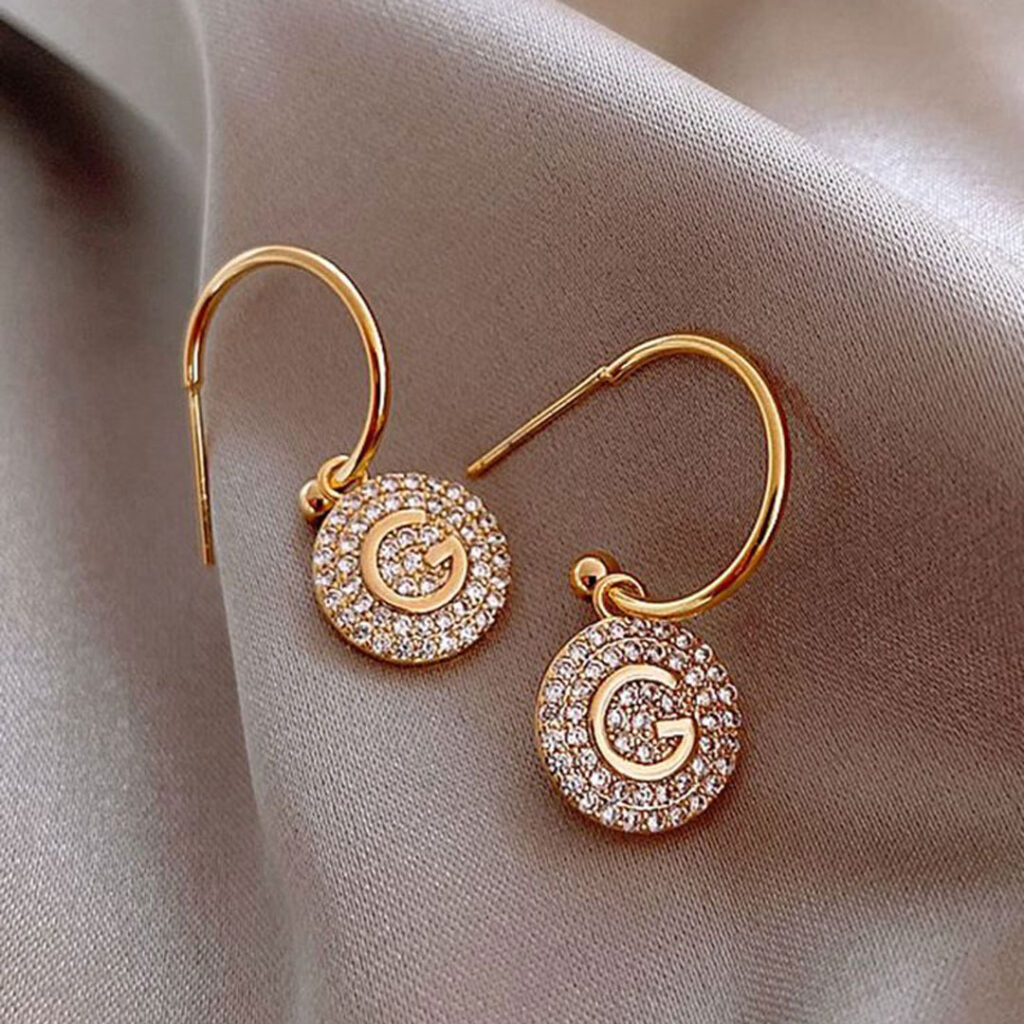 گوشواره طلا زنانه نگینی