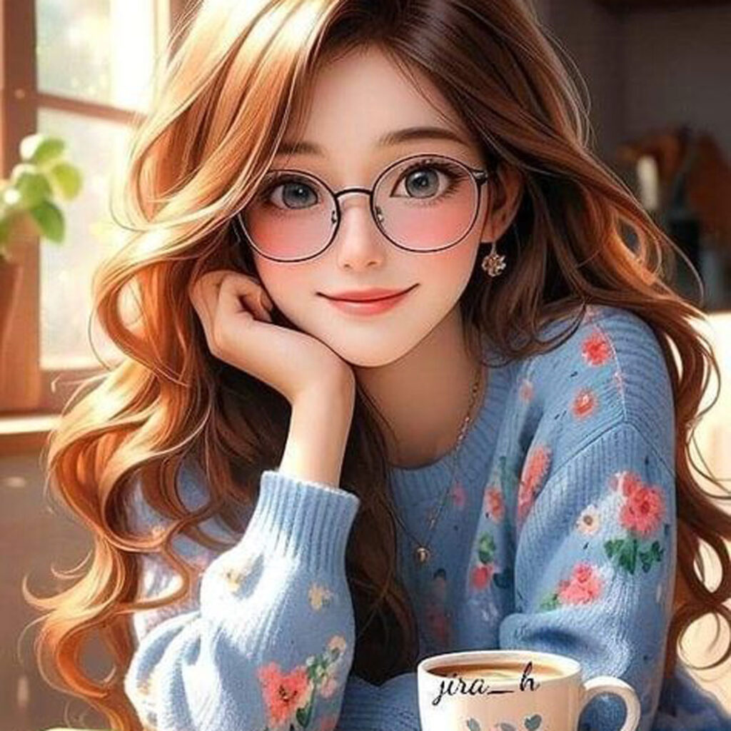 خاص ترین عکس پروفایل کارتونی دختر عینکی