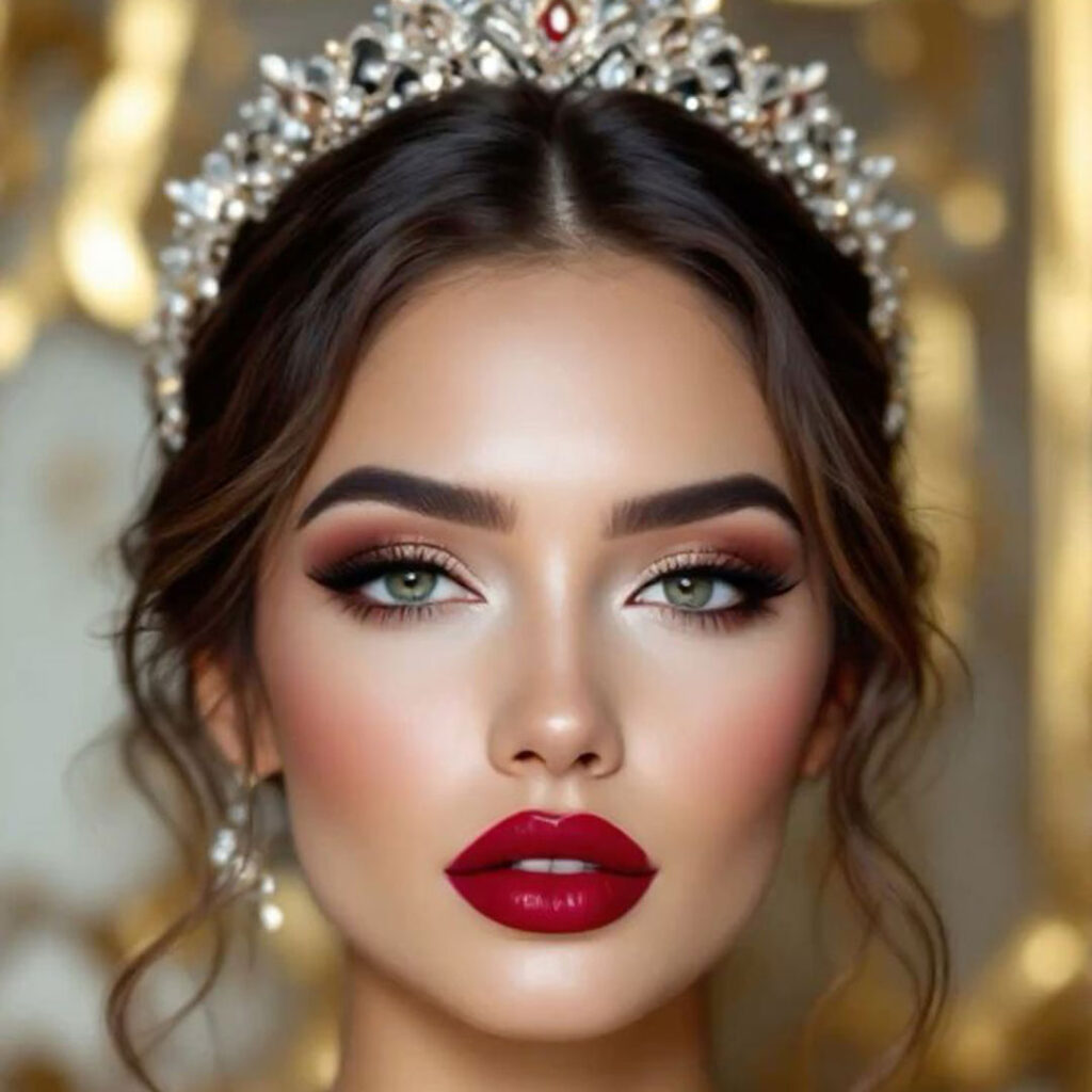 جذاب ترین میکاپ‌ با رژ قرمز 